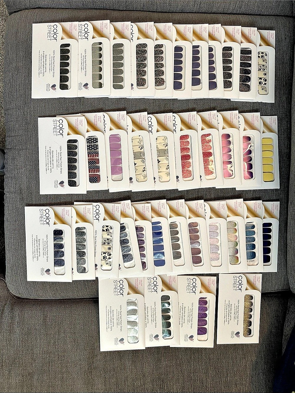 Color Street Assorted Nail Polish Strips Lot Multicolor-37 packs